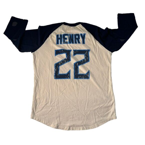 Majestic Threads Tennessee Titans Raglan 3/4 Sleeve Tee Medium - Picture 2 of 10